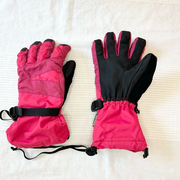 BURTON Dry Ride Gloves Snowboard Ski in Pink Youth Kids Girls X-Large - Picture 4 of 13